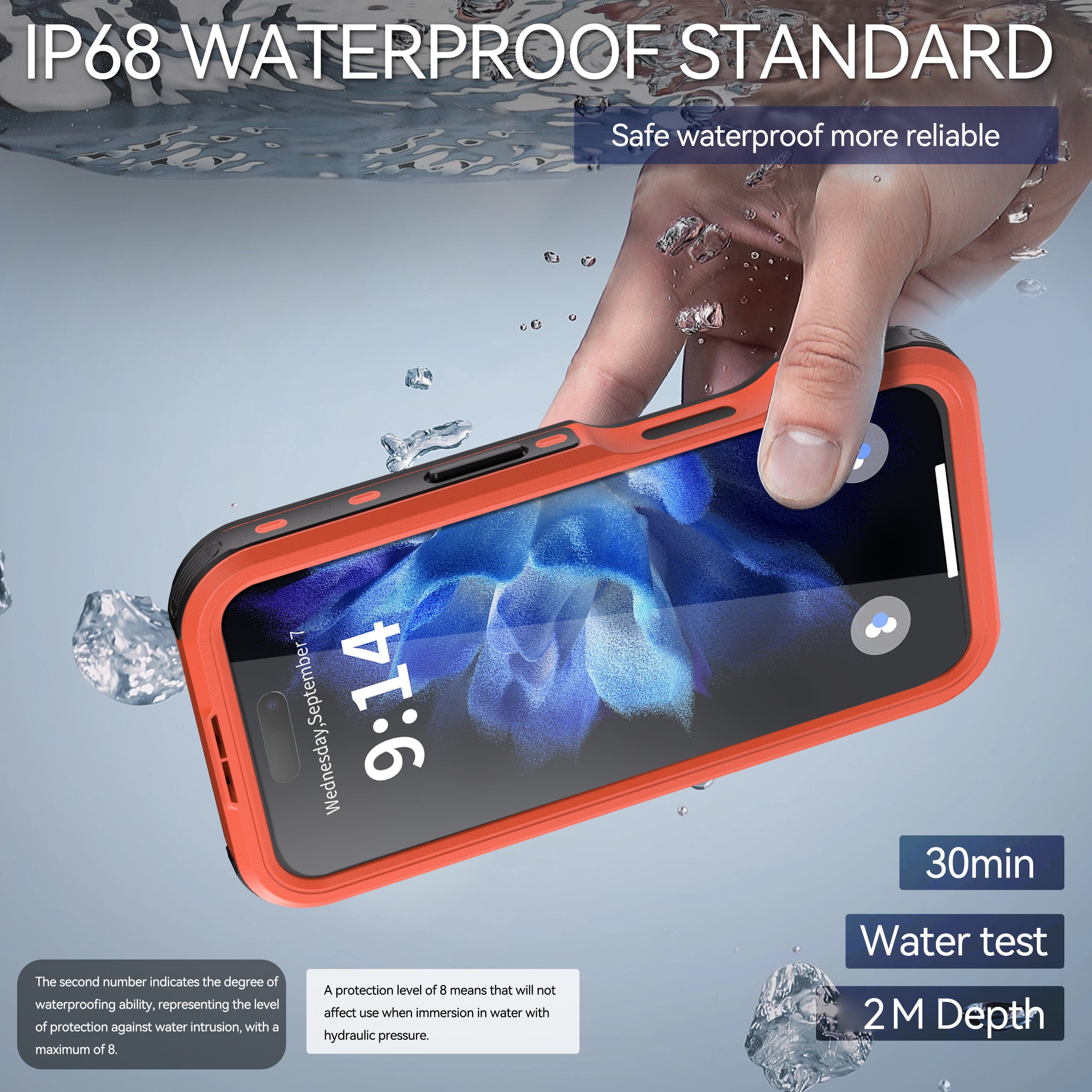 TPU+PC material snowproof, waterproof, dustproof, and shockproof phone case(iPhone 16/16 Plus/16 Pro/16 Pro Max)