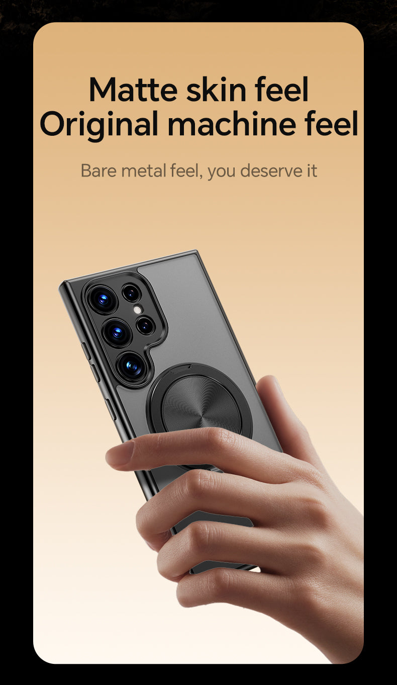 Magnetic TPU+PC Protective Case with 360° Rotating Stand (Samsung Galaxy S25/S25 PLUS/S25 Edge 5G/S25 Ultra)