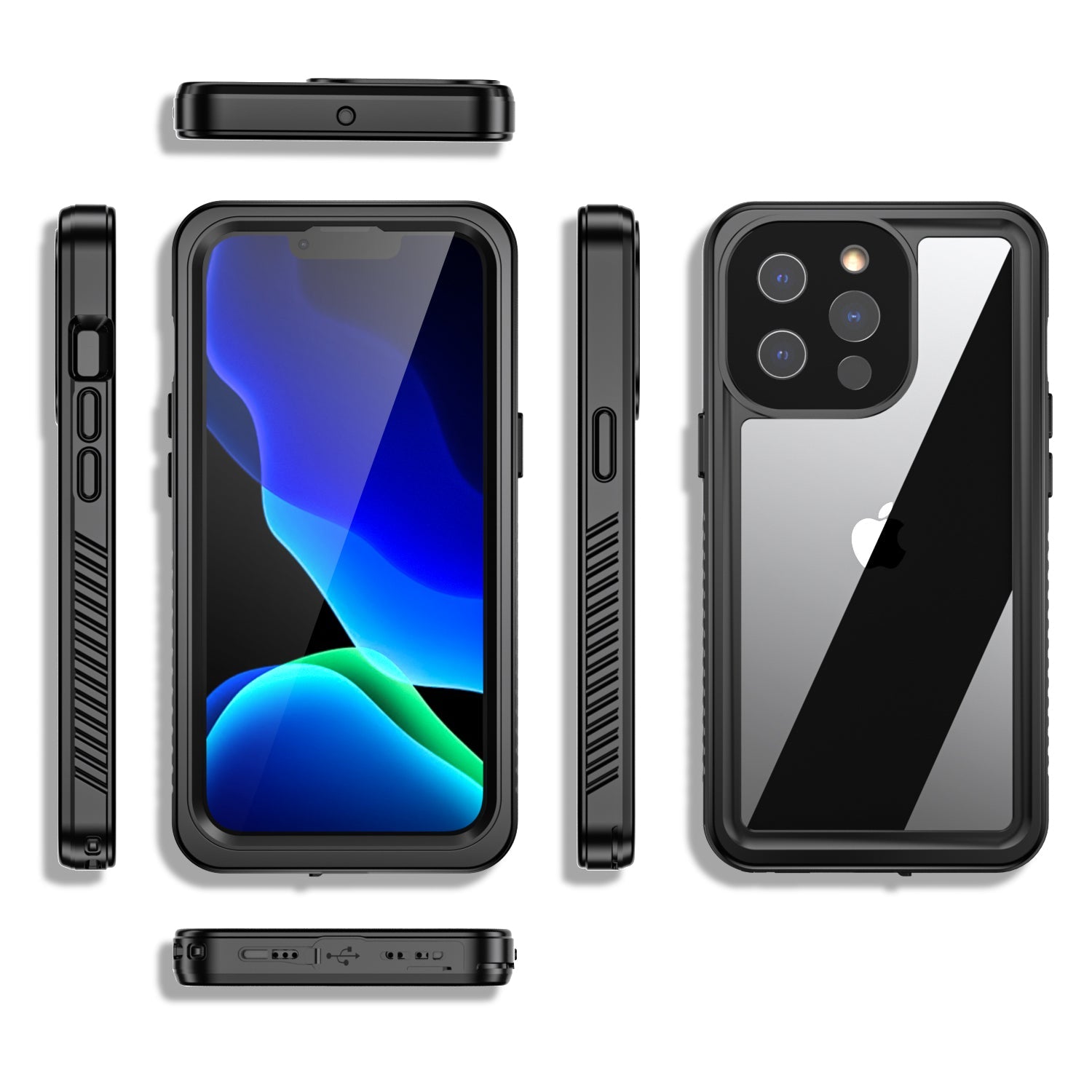 TPU+PET+PC material snowproof, waterproof, dustproof, and shockproof phone case(iPhone 13/13 mini/13 Pro/13 Pro Max)