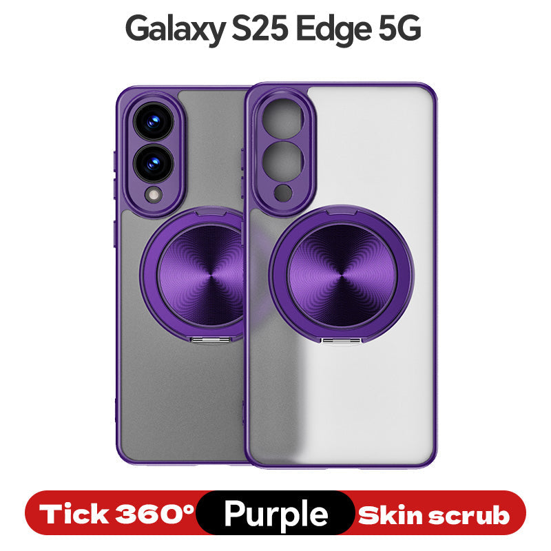 Magnetic TPU+PC Protective Case with 360° Rotating Stand (Samsung Galaxy S25/S25 PLUS/S25 Edge 5G/S25 Ultra)
