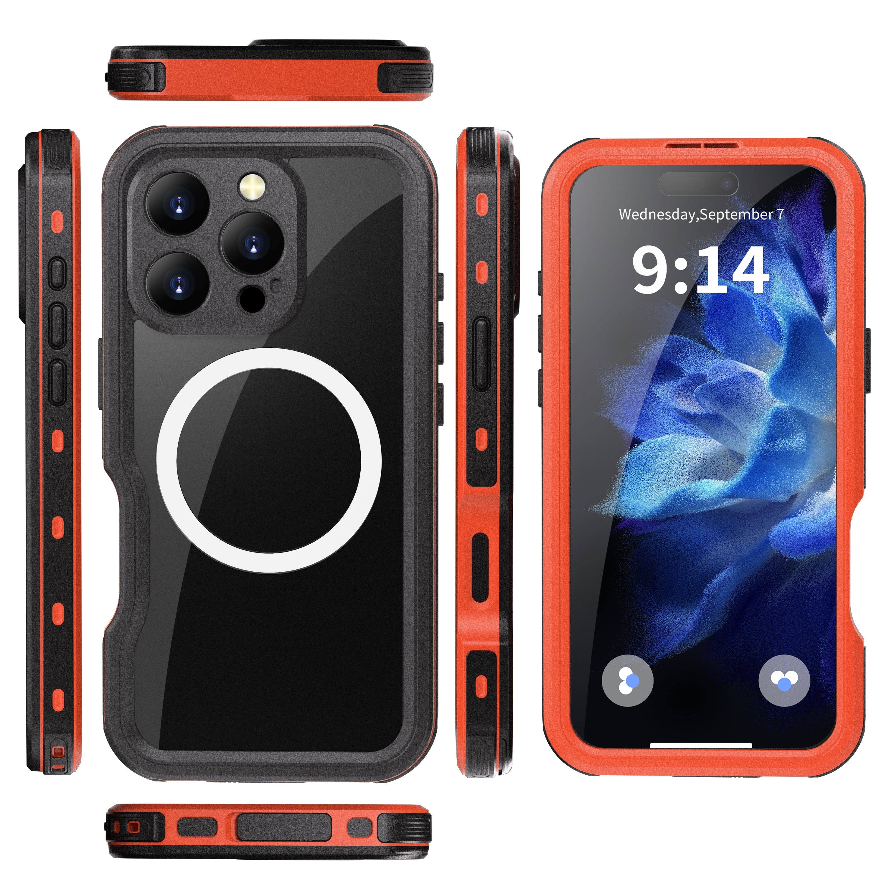 TPU+PC material snowproof, waterproof, dustproof, and shockproof phone case(iPhone 16/16 Plus/16 Pro/16 Pro Max)