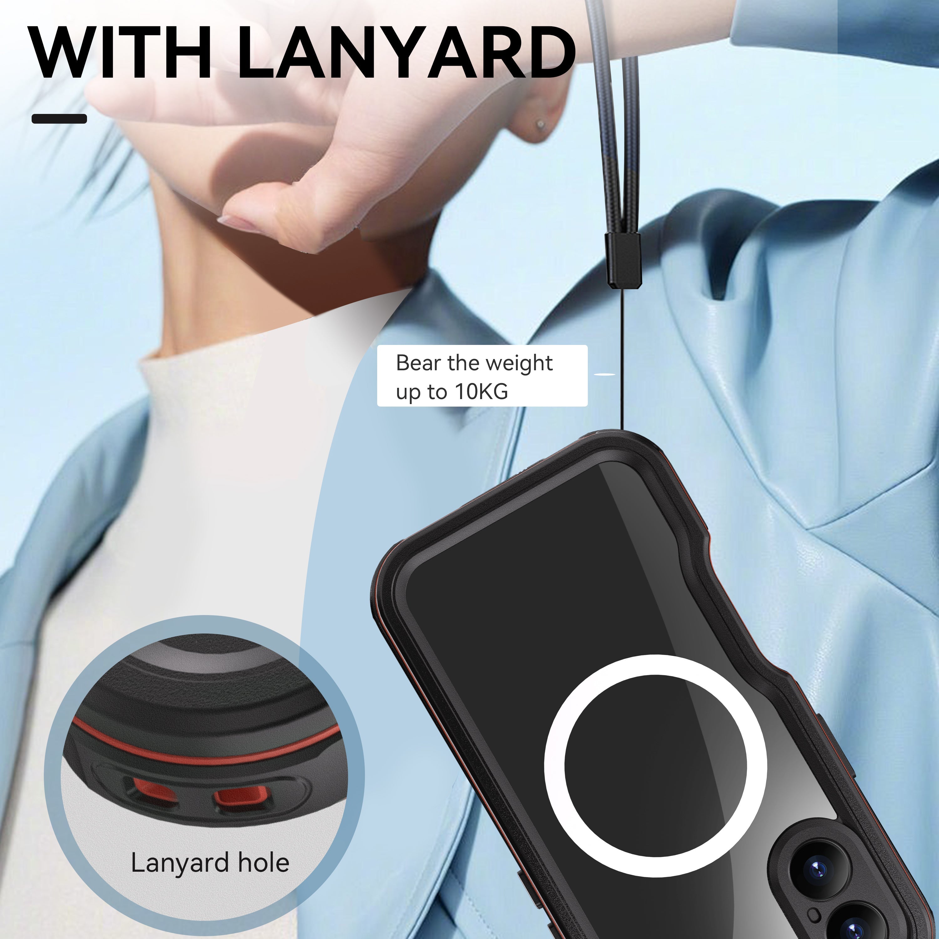 TPU+PC material snowproof, waterproof, dustproof, and shockproof phone case(iPhone 16/16 Plus/16 Pro/16 Pro Max)