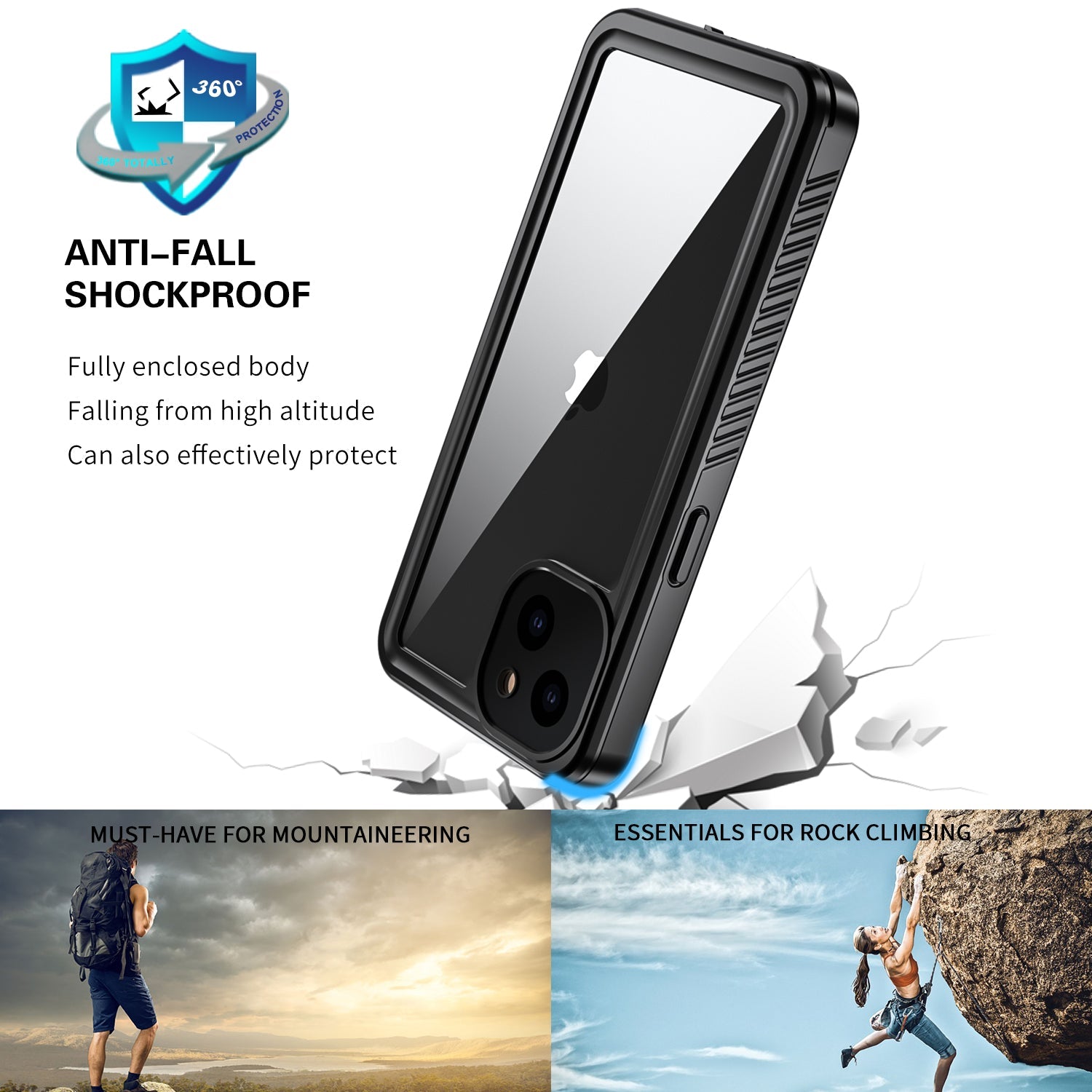 TPU+PET+PC material snowproof, waterproof, dustproof, and shockproof phone case(iPhone 13/13 mini/13 Pro/13 Pro Max)