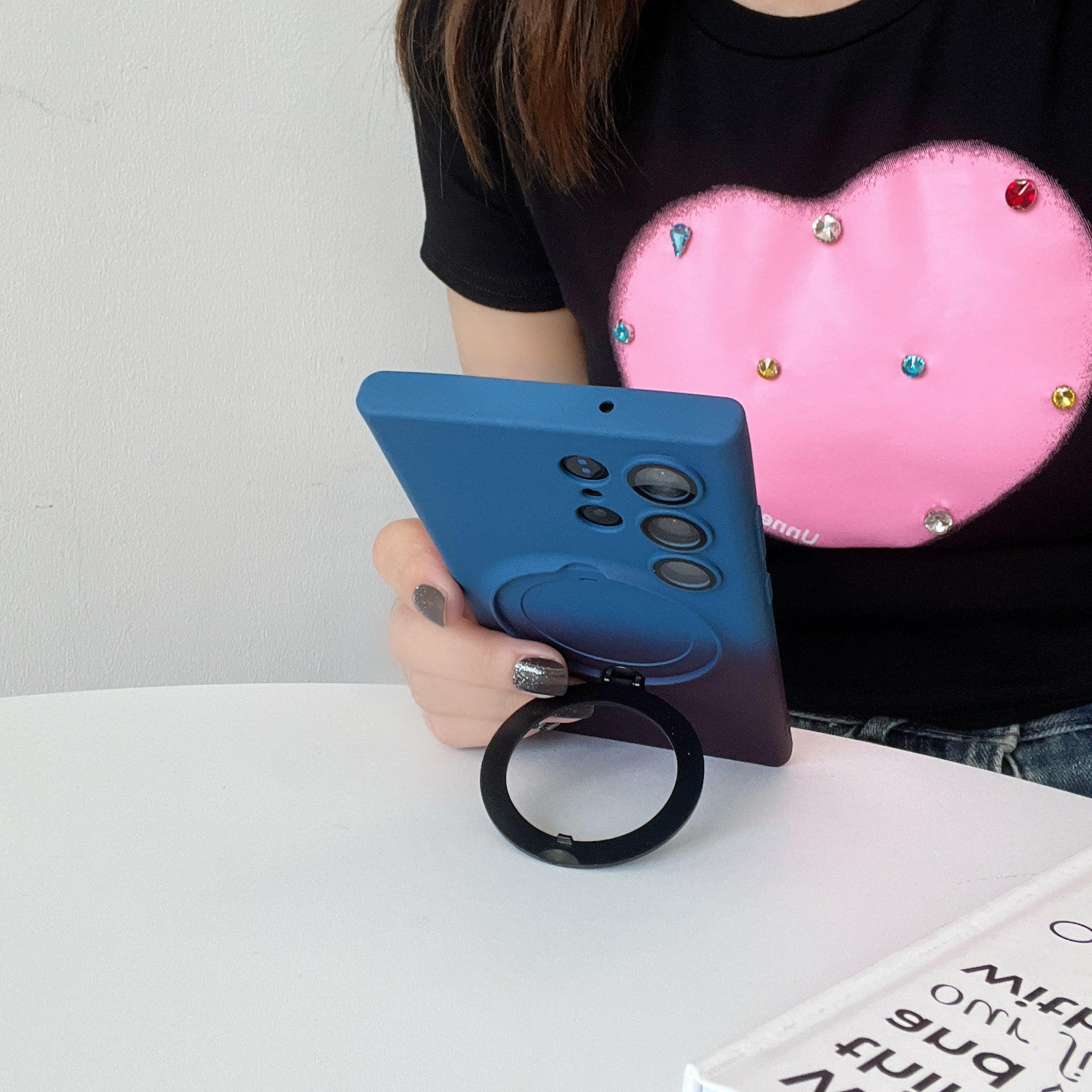 Magnetic TPU+PC Protective Case with 360° Rotating Stand (Samsung Galaxy S23 Ultra)