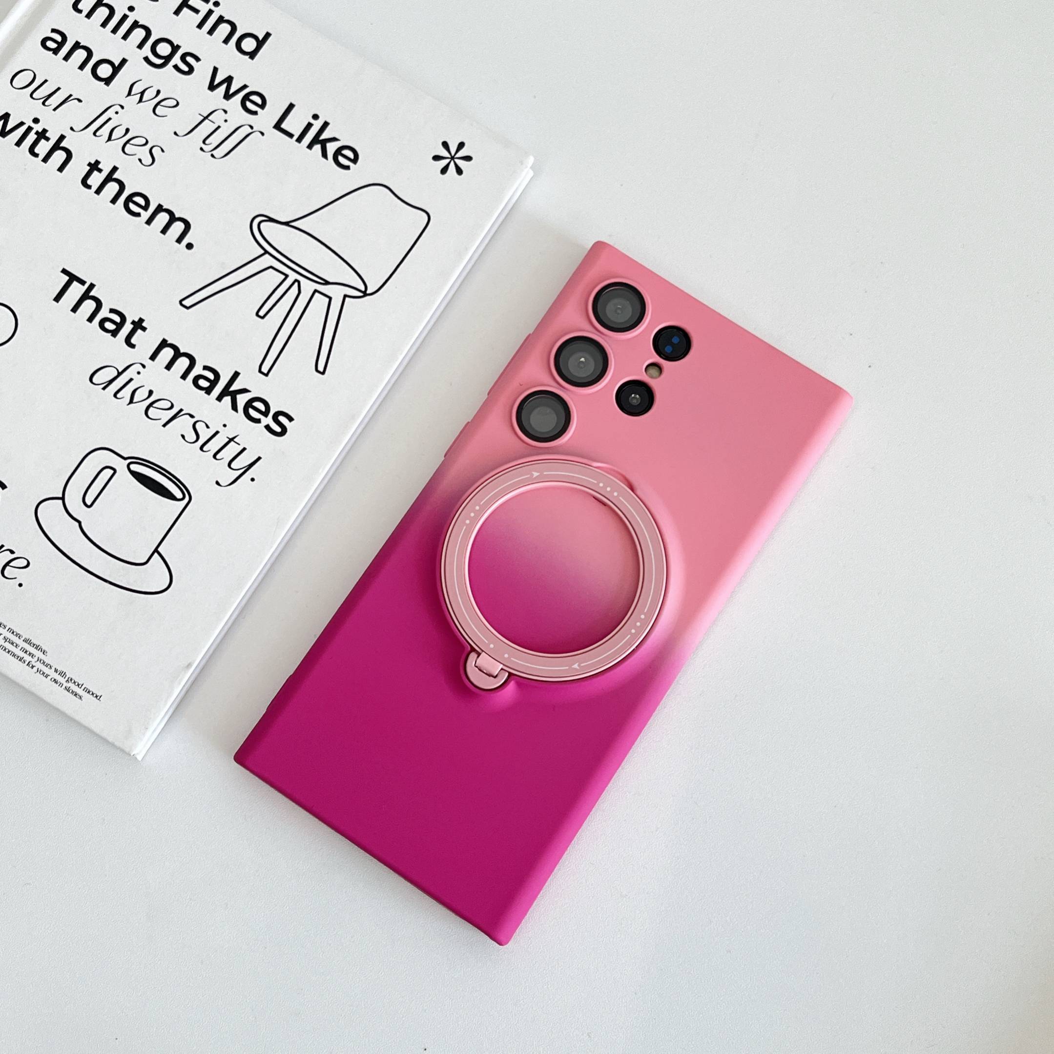 Magnetic TPU+PC Protective Case with 360° Rotating Stand (Samsung Galaxy S23 Ultra)