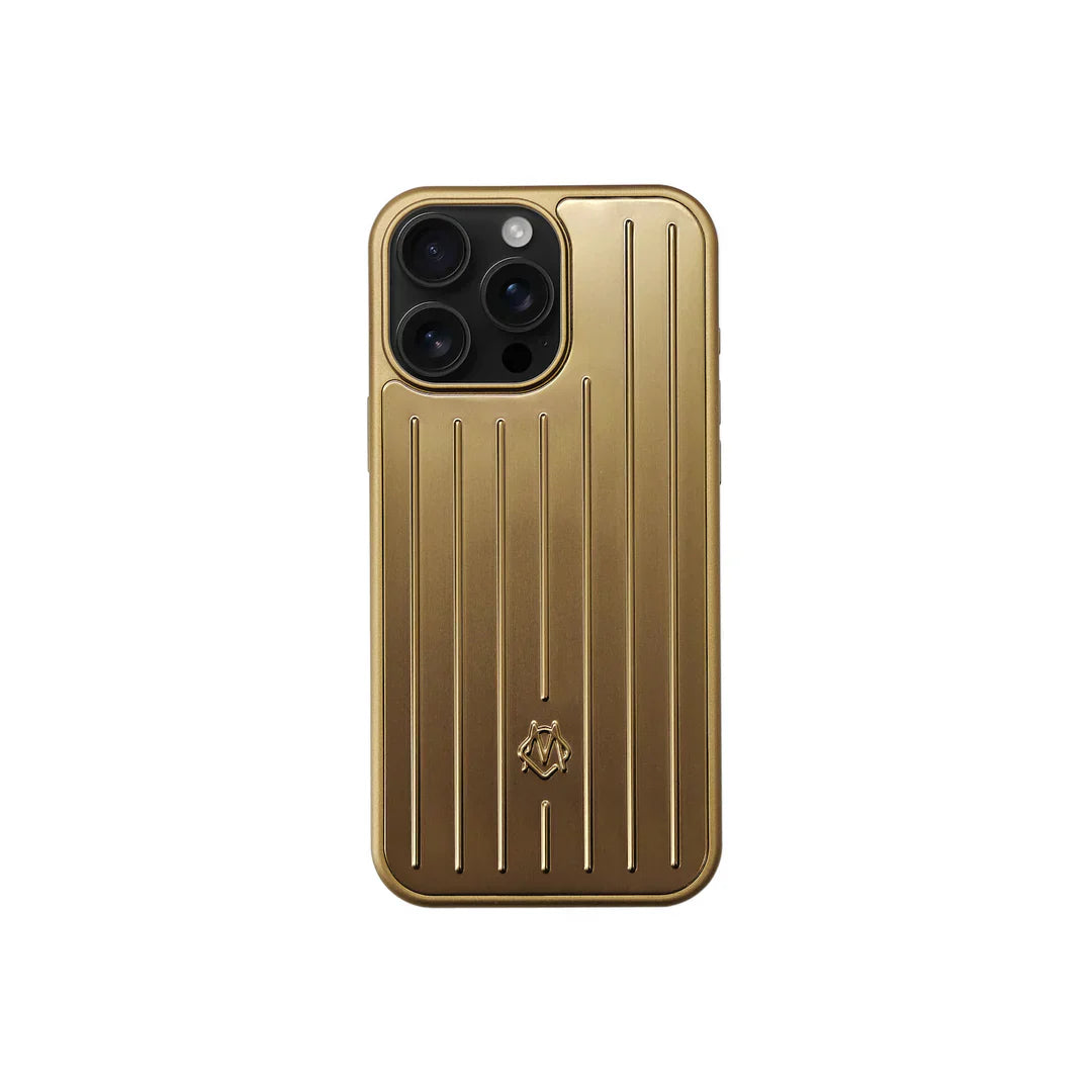 RIMOWA Champagne Gold iPhone case(iPhone 13/14/14 Pro/14 Pro Max/15/15 Pro/15 Pro Max/16/16 Pro/16 Pro Max)