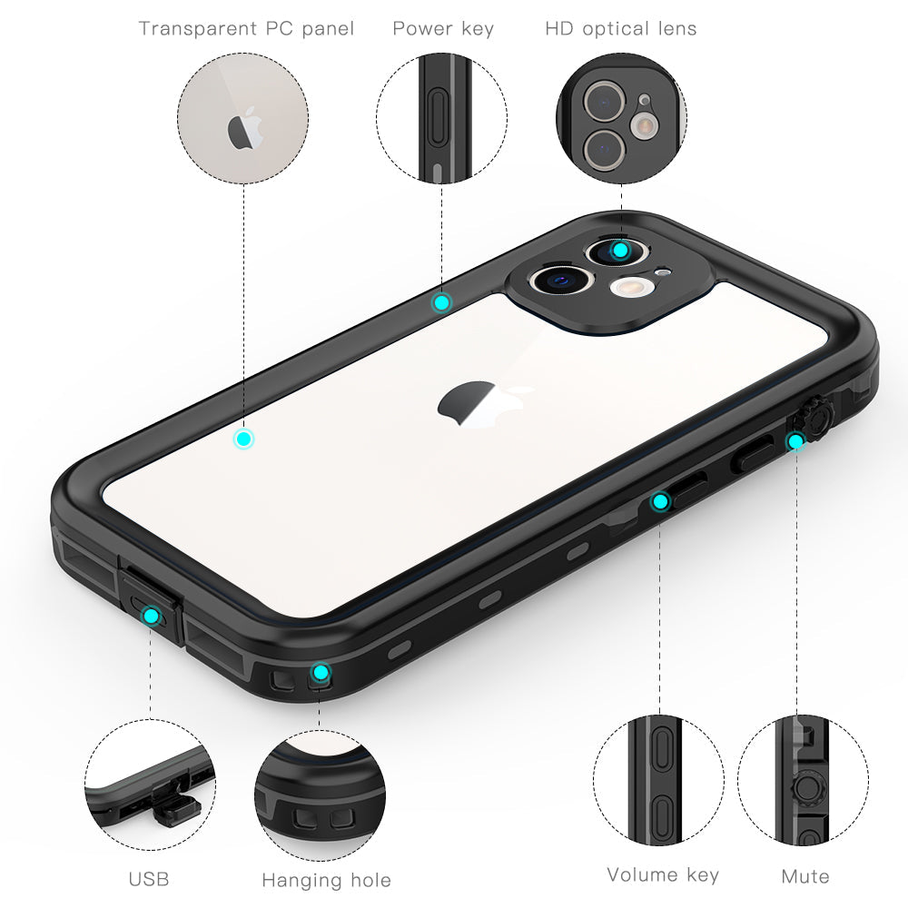 TPU+PC material snowproof, waterproof, dustproof, and shockproof phone case(iPhone 12/12 mini/12 Pro/12 Pro Max)