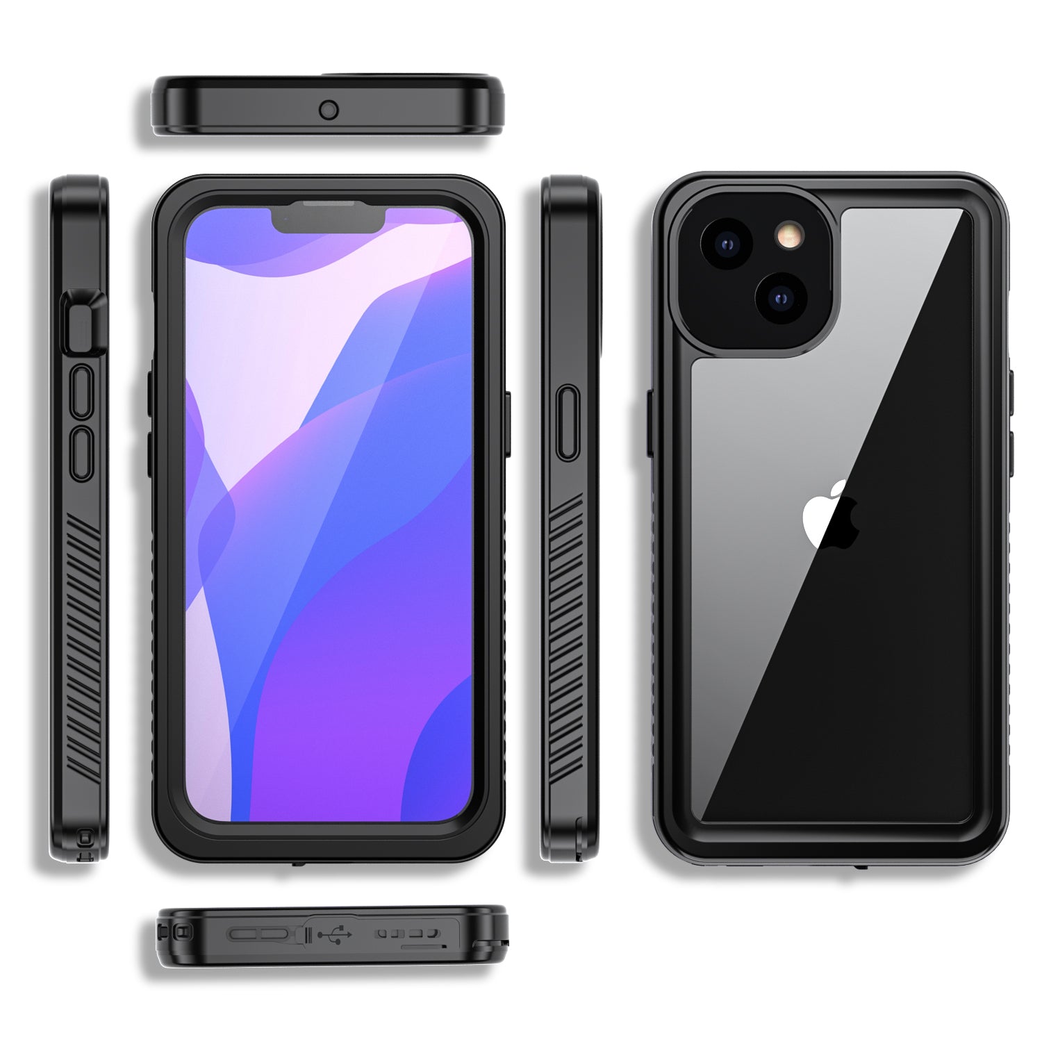 TPU+PET+PC material snowproof, waterproof, dustproof, and shockproof phone case(iPhone 13/13 mini/13 Pro/13 Pro Max)