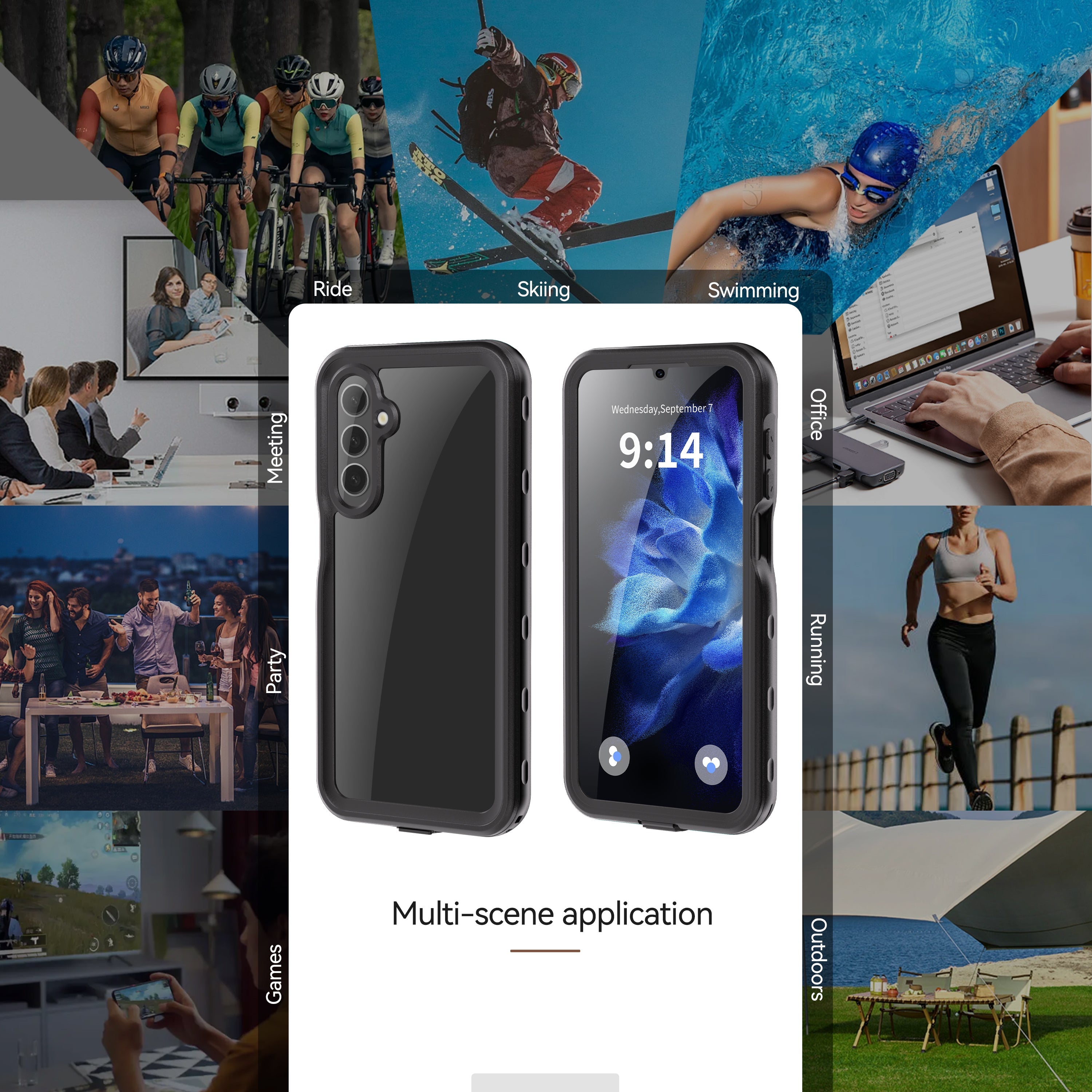 TPU+PET+PC material snowproof, waterproof, dustproof, and shockproof phone case（Samsung A16）