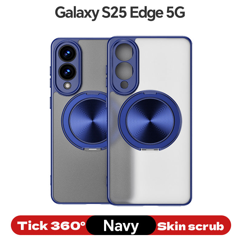 Magnetic TPU+PC Protective Case with 360° Rotating Stand (Samsung Galaxy S25/S25 PLUS/S25 Edge 5G/S25 Ultra)