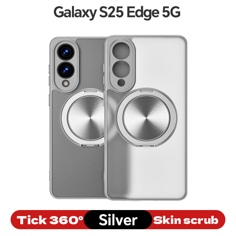 Magnetic TPU+PC Protective Case with 360° Rotating Stand (Samsung Galaxy S25/S25 PLUS/S25 Edge 5G/S25 Ultra)