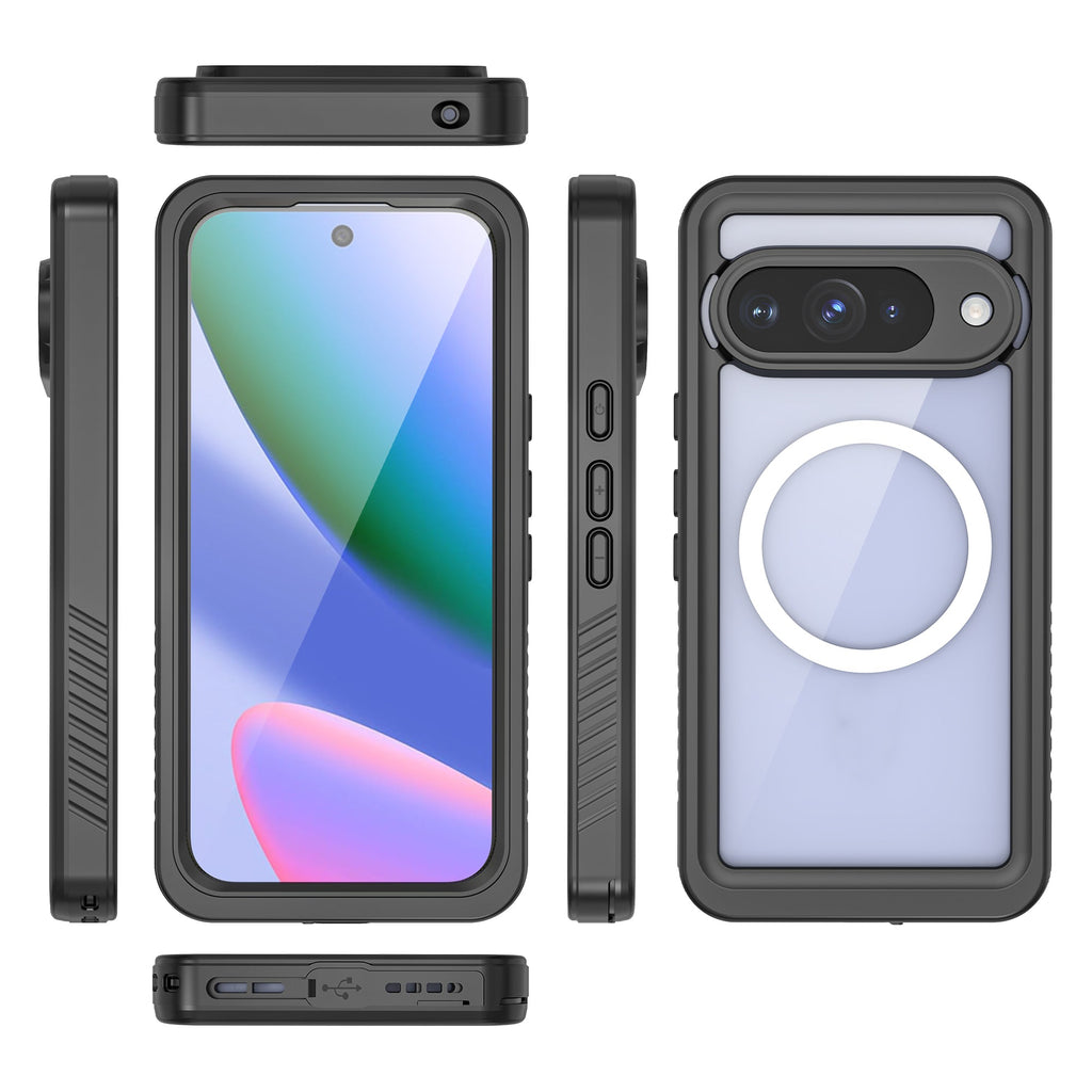 TPU + PET + PC Material Magnetic Phone Case with Snow, Water, Dust, and Drop Protection(Pixel 10/10Pro/10Pro XL)