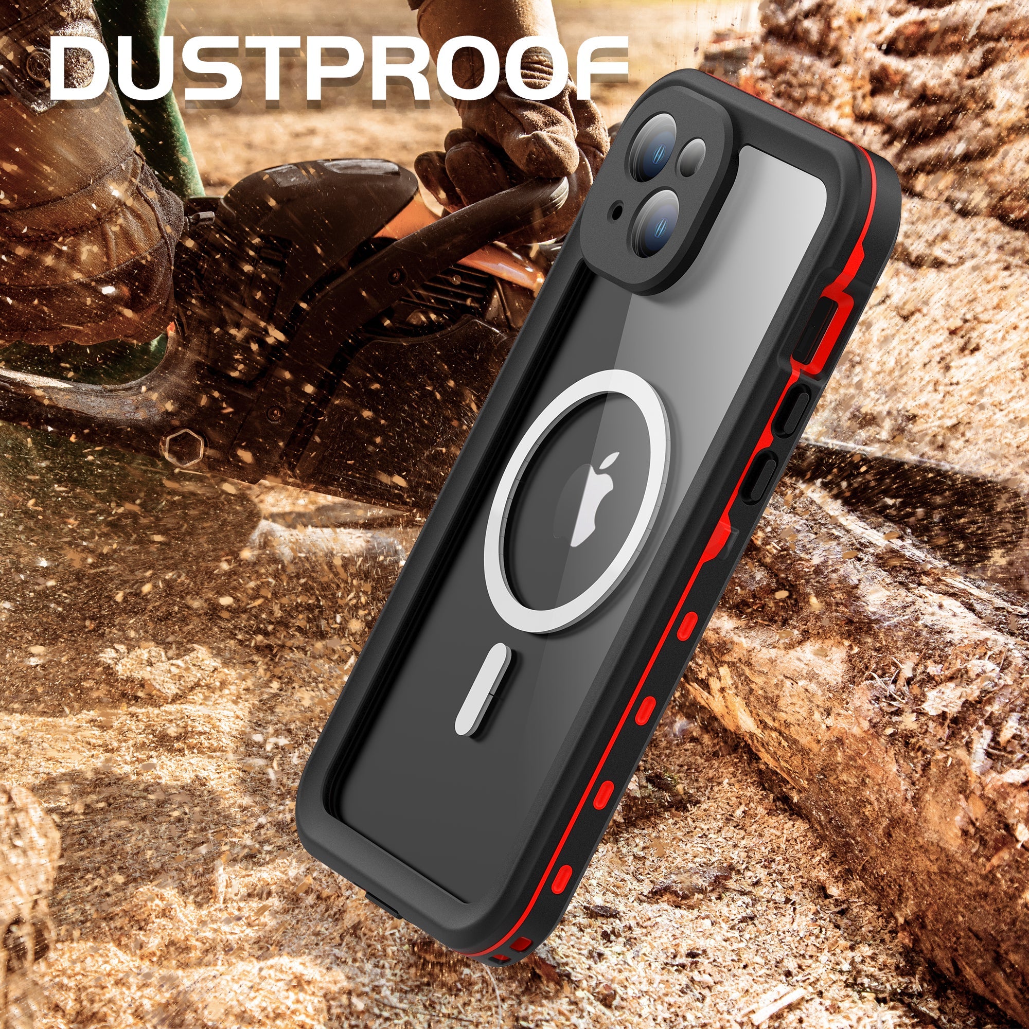 TPU+PC material snowproof, waterproof, dustproof, and shockproof phone case(iPhone 15/15 Plus/15 Pro/15 Pro Max)