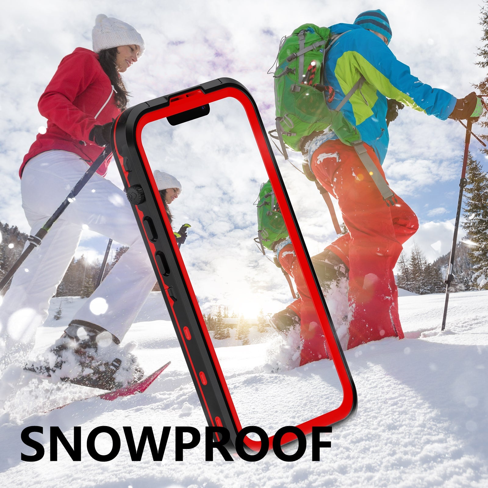 TPU+PC material snowproof, waterproof, dustproof, and shockproof phone case(iPhone 14/14 Plus/14 Pro/14 Pro Max)