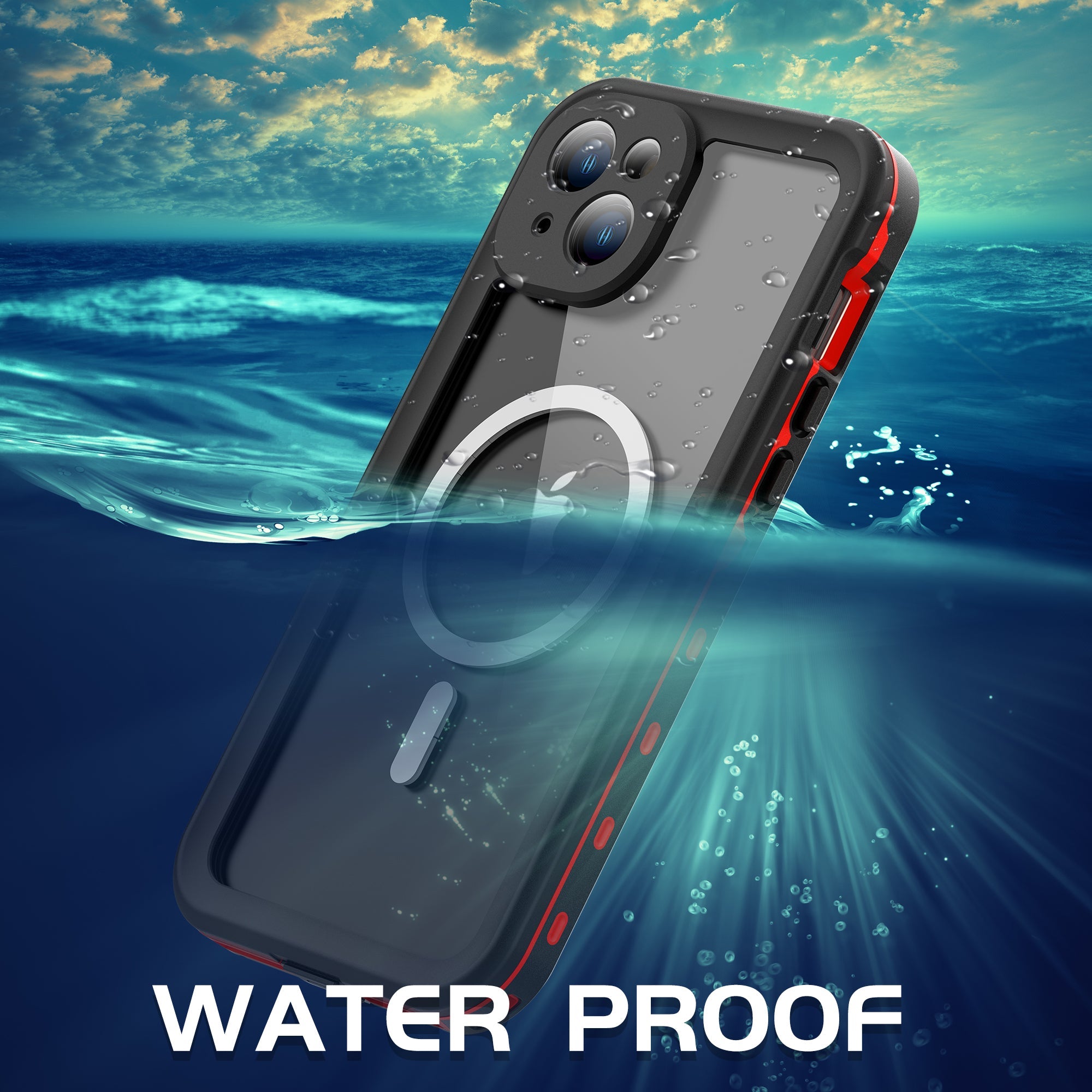 TPU+PC material snowproof, waterproof, dustproof, and shockproof phone case(iPhone 15/15 Plus/15 Pro/15 Pro Max)