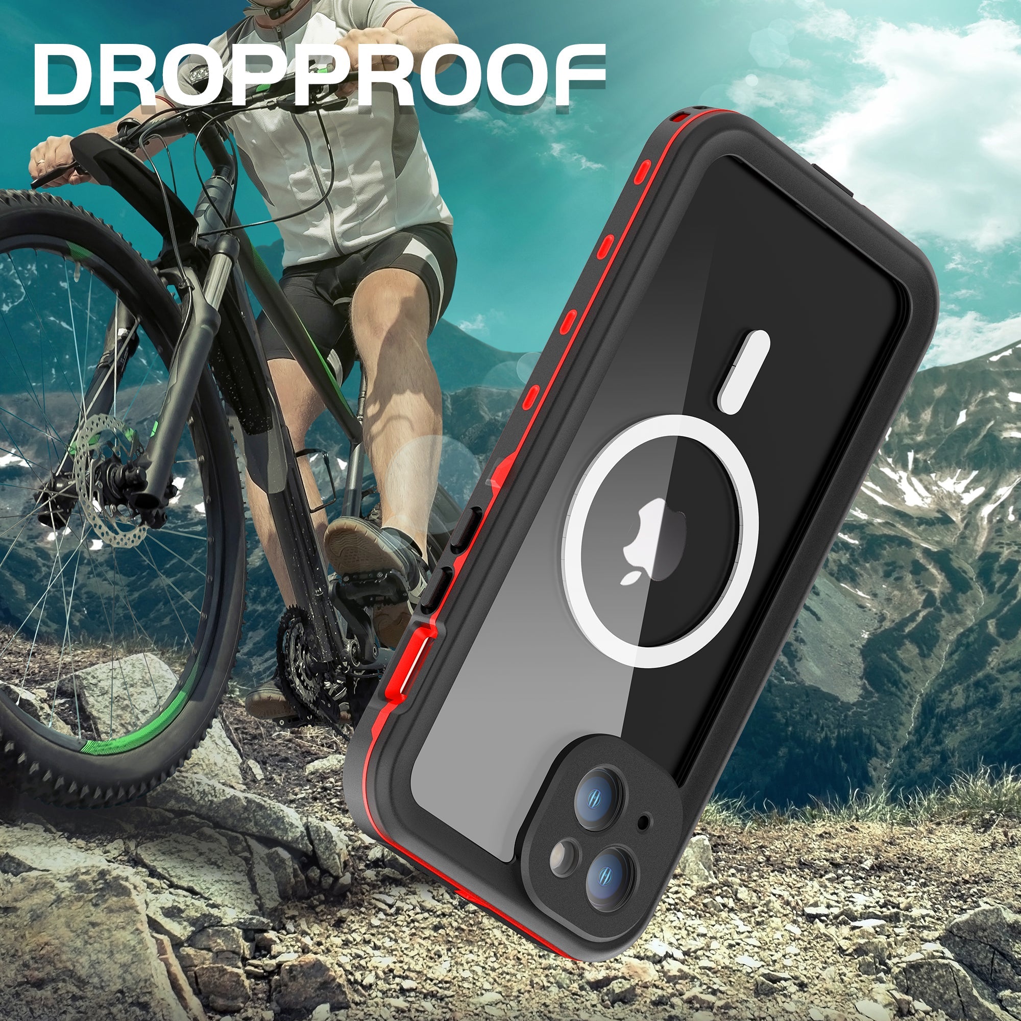 TPU+PC material snowproof, waterproof, dustproof, and shockproof phone case(iPhone 15/15 Plus/15 Pro/15 Pro Max)