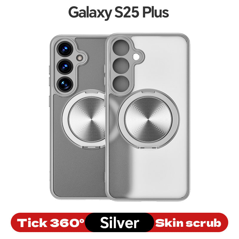 Magnetic TPU+PC Protective Case with 360° Rotating Stand (Samsung Galaxy S25/S25 PLUS/S25 Edge 5G/S25 Ultra)
