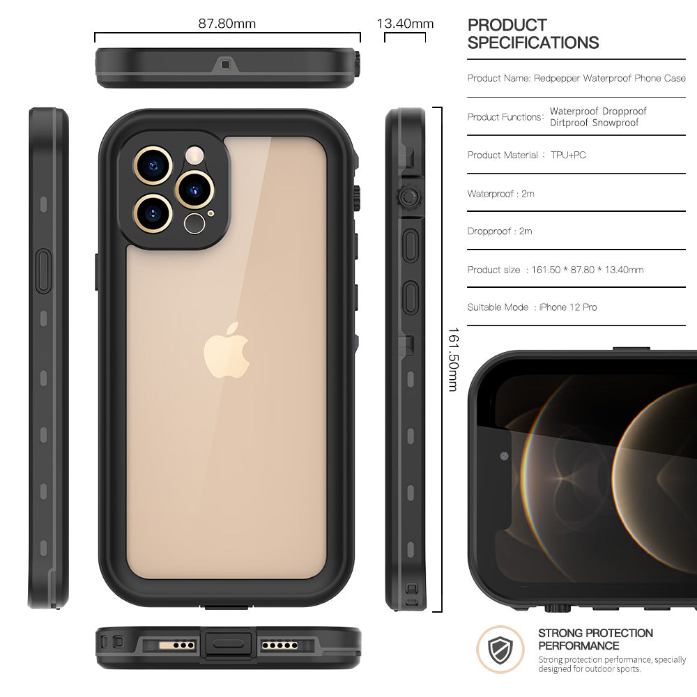 TPU+PC material snowproof, waterproof, dustproof, and shockproof phone case(iPhone 12/12 mini/12 Pro/12 Pro Max)