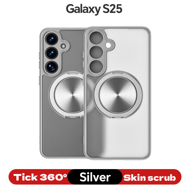 Magnetic TPU+PC Protective Case with 360° Rotating Stand (Samsung Galaxy S25/S25 PLUS/S25 Edge 5G/S25 Ultra)