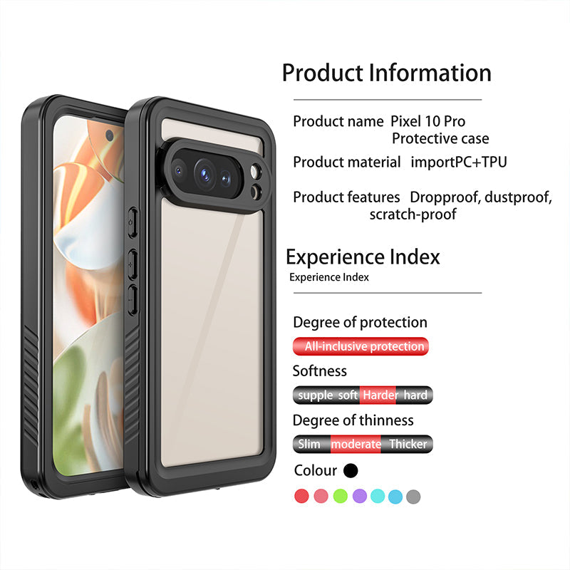 TPU+PET+PC material snowproof, waterproof, dustproof, and shockproof phone case(Pixel 6A/8A/9/9Pro/9Pro XL/10/10Pro/10Pro XL)