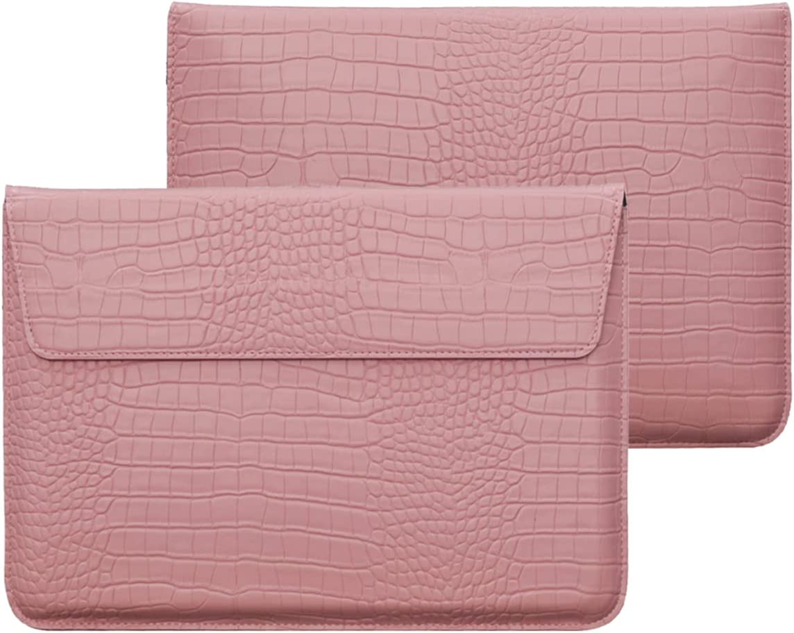 Pink Faux Crocodile Laptop Sleeve Case