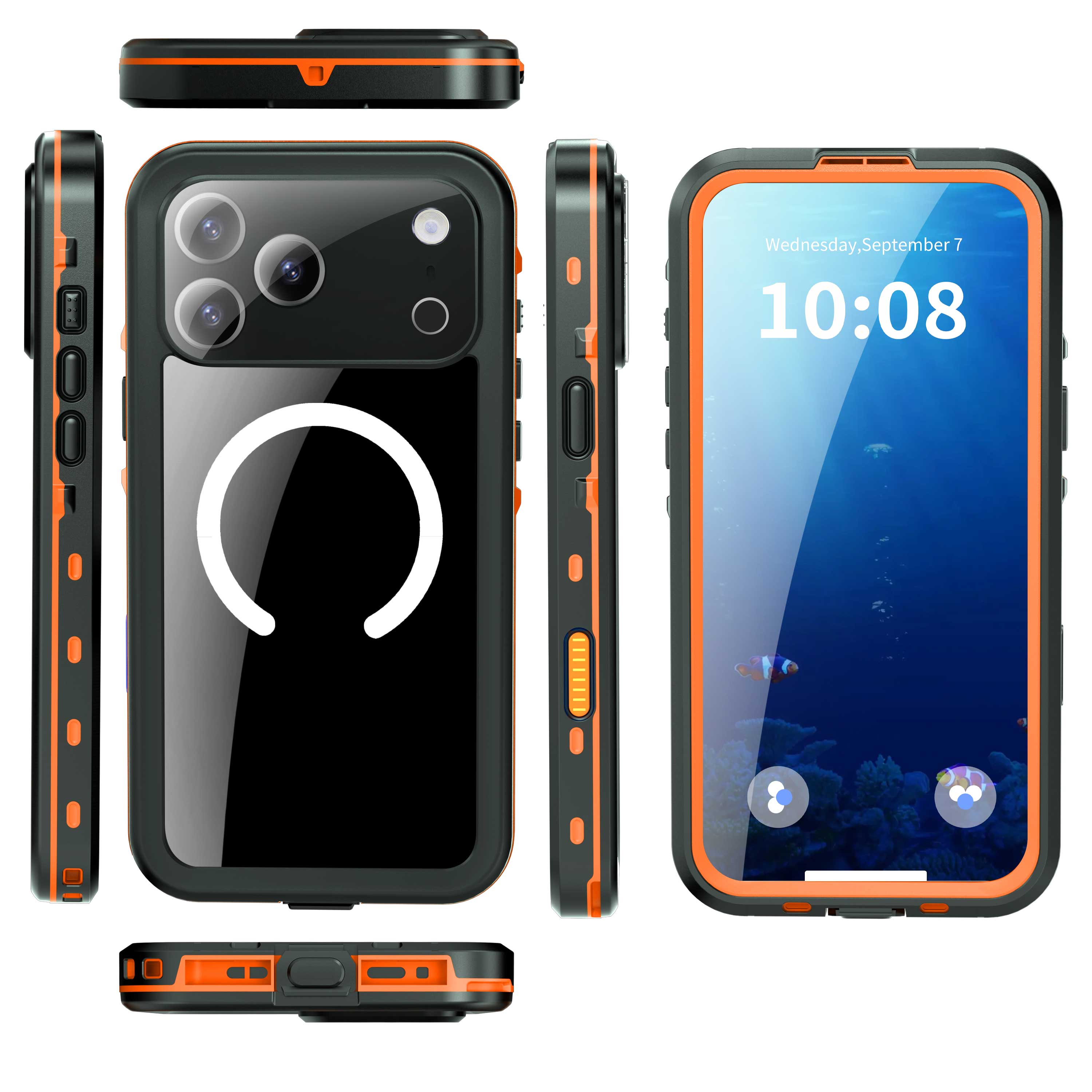 TPU+PC material snowproof, waterproof, dustproof, and shockproof phone case(iPhone 17/17 Plus/17 Pro/17 Pro Max)