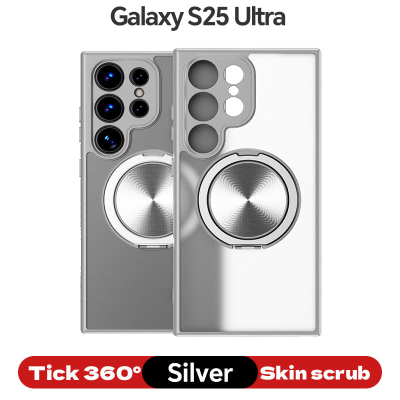 Magnetic TPU+PC Protective Case with 360° Rotating Stand (Samsung Galaxy S25/S25 PLUS/S25 Edge 5G/S25 Ultra)