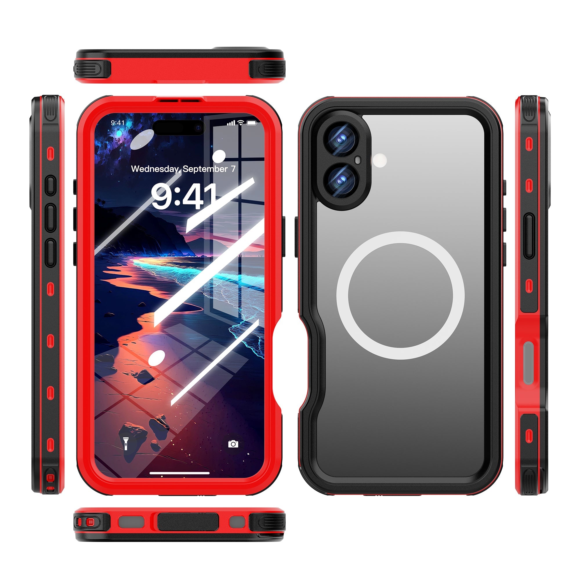 TPU+PC material snowproof, waterproof, dustproof, and shockproof phone case(iPhone 16/16 Plus/16 Pro/16 Pro Max)