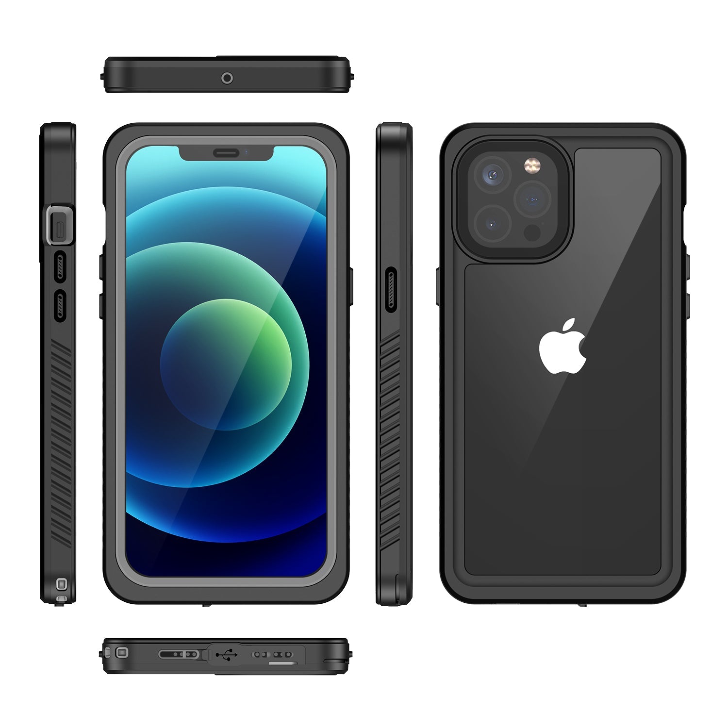 TPU+PET+PC material snowproof, waterproof, dustproof, and shockproof phone case(iPhone 12/12 mini/12 Pro/12 Pro Max)