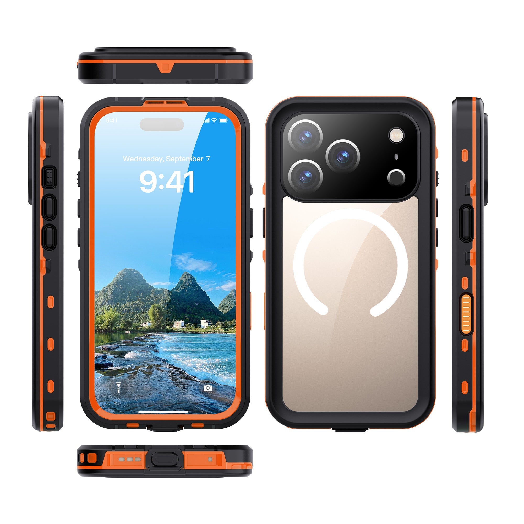 TPU+PC material snowproof, waterproof, dustproof, and shockproof phone case(iPhone 17/17 Plus/17 Pro/17 Pro Max)