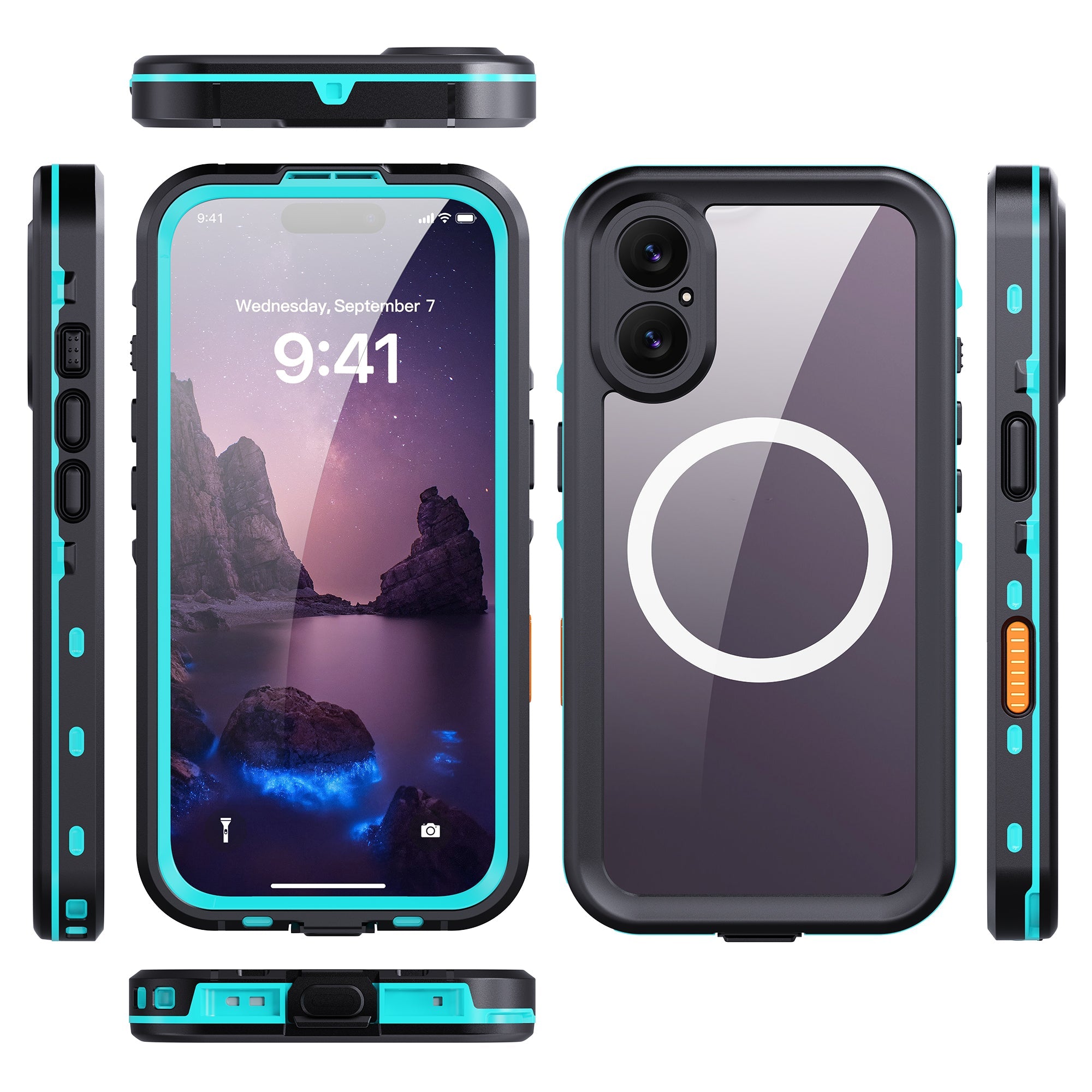 TPU+PC material snowproof, waterproof, dustproof, and shockproof phone case(iPhone 17/17 Plus/17 Pro/17 Pro Max)