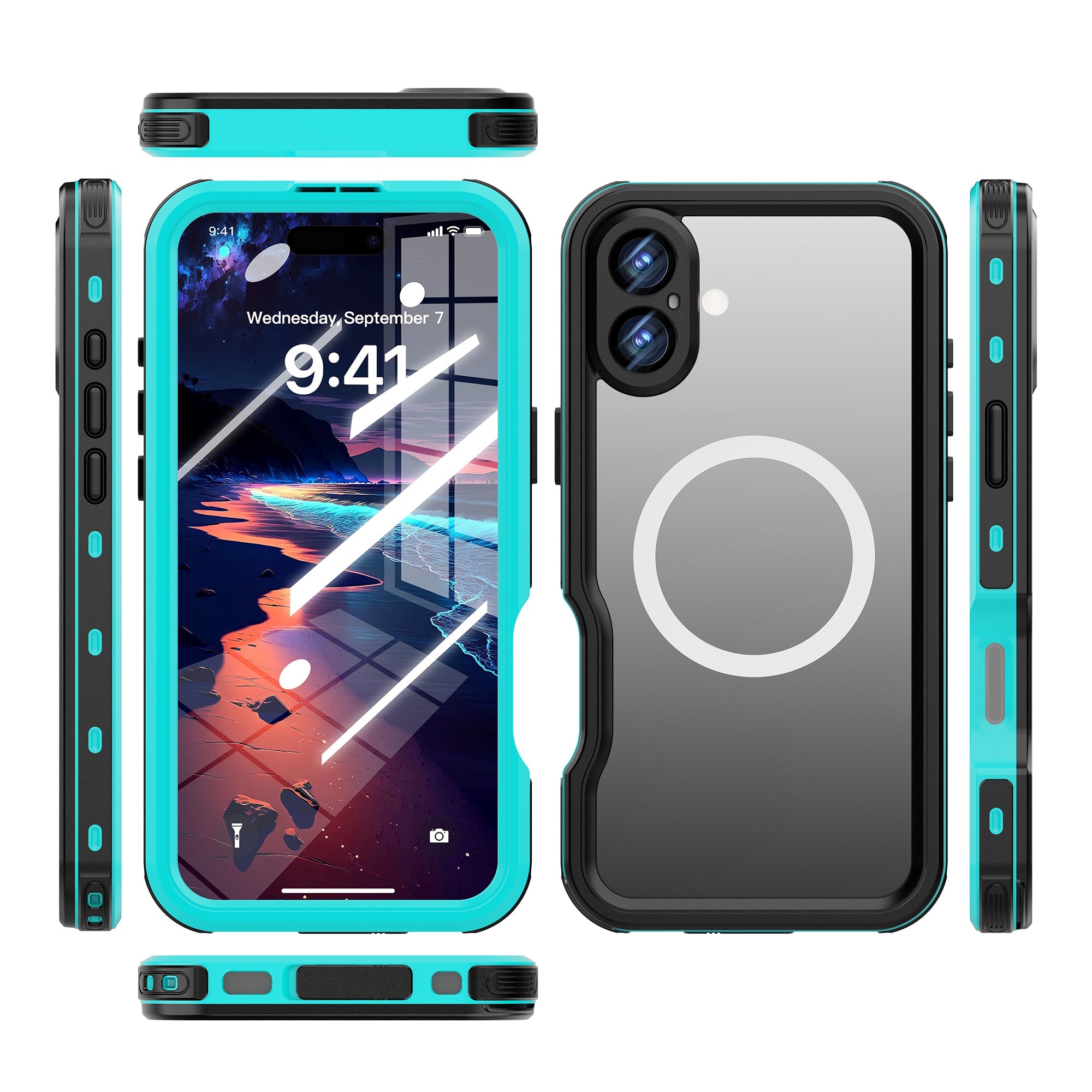 TPU+PC material snowproof, waterproof, dustproof, and shockproof phone case(iPhone 16/16 Plus/16 Pro/16 Pro Max)