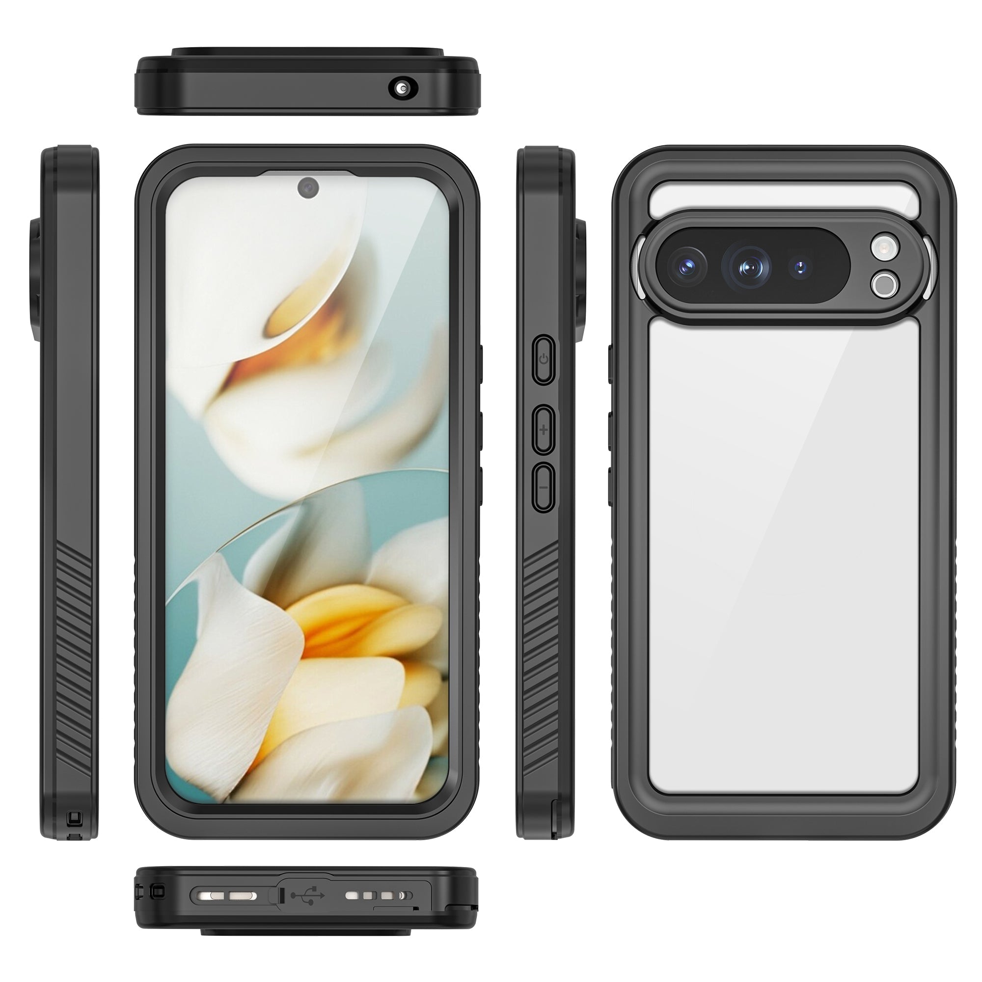 TPU+PET+PC material snowproof, waterproof, dustproof, and shockproof phone case(Pixel 6A/8A/9/9Pro/9Pro XL/10/10Pro/10Pro XL)