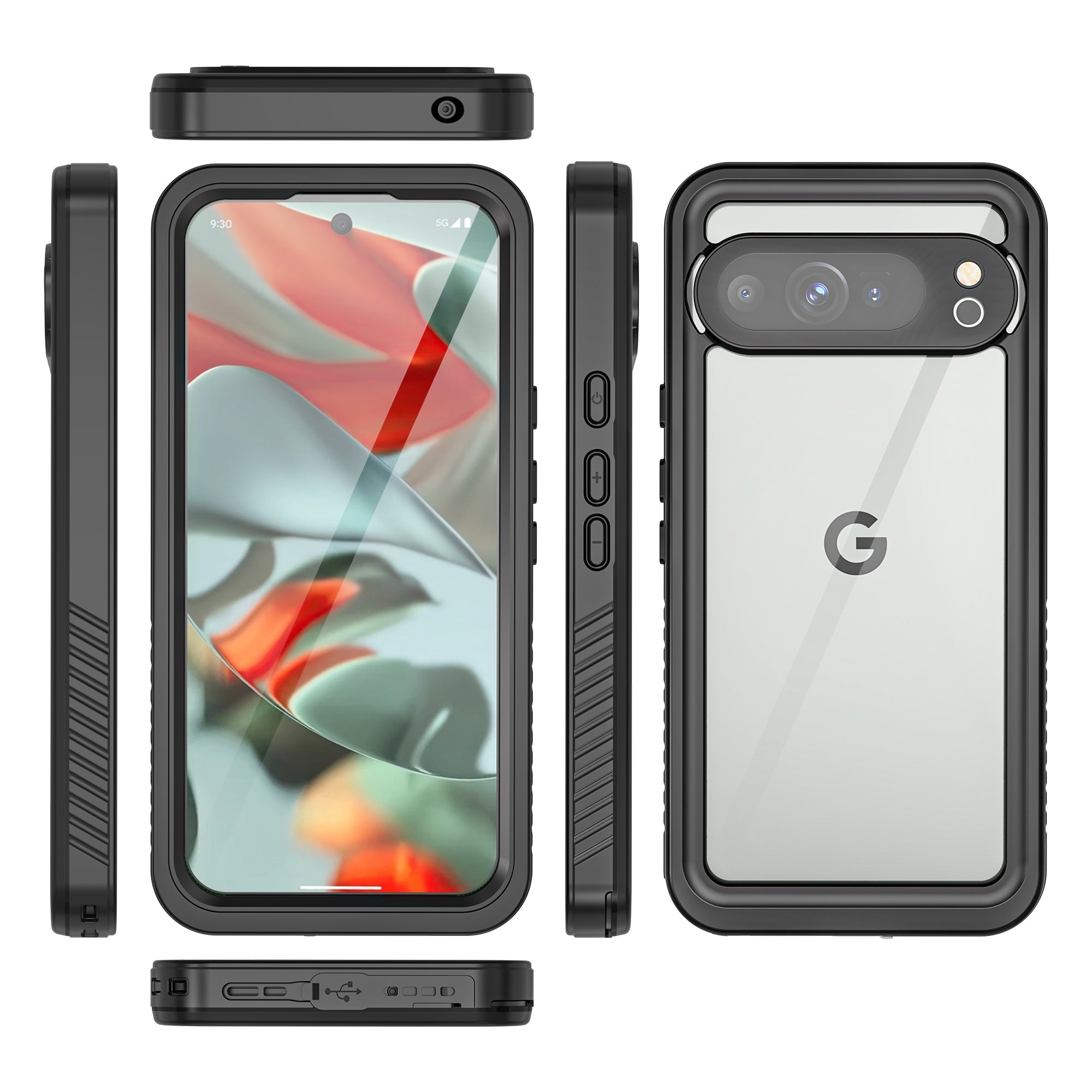 TPU+PET+PC material snowproof, waterproof, dustproof, and shockproof phone case(Pixel 6A/8A/9/9Pro/9Pro XL/10/10Pro/10Pro XL)