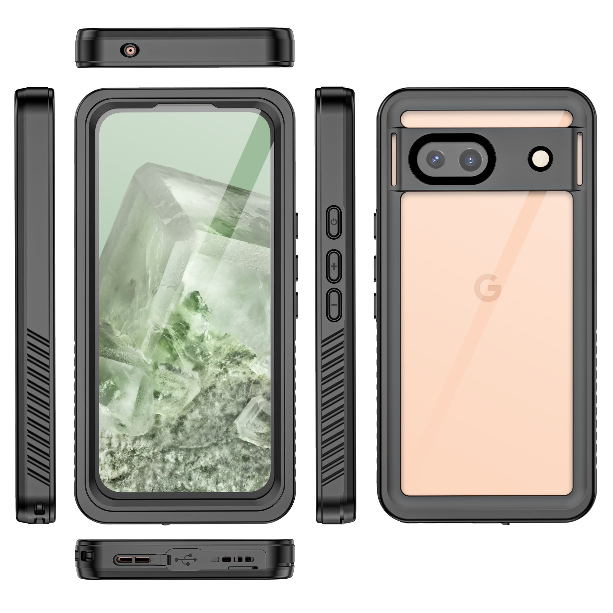TPU+PET+PC material snowproof, waterproof, dustproof, and shockproof phone case(Pixel 6A/8A/9/9Pro/9Pro XL/10/10Pro/10Pro XL)