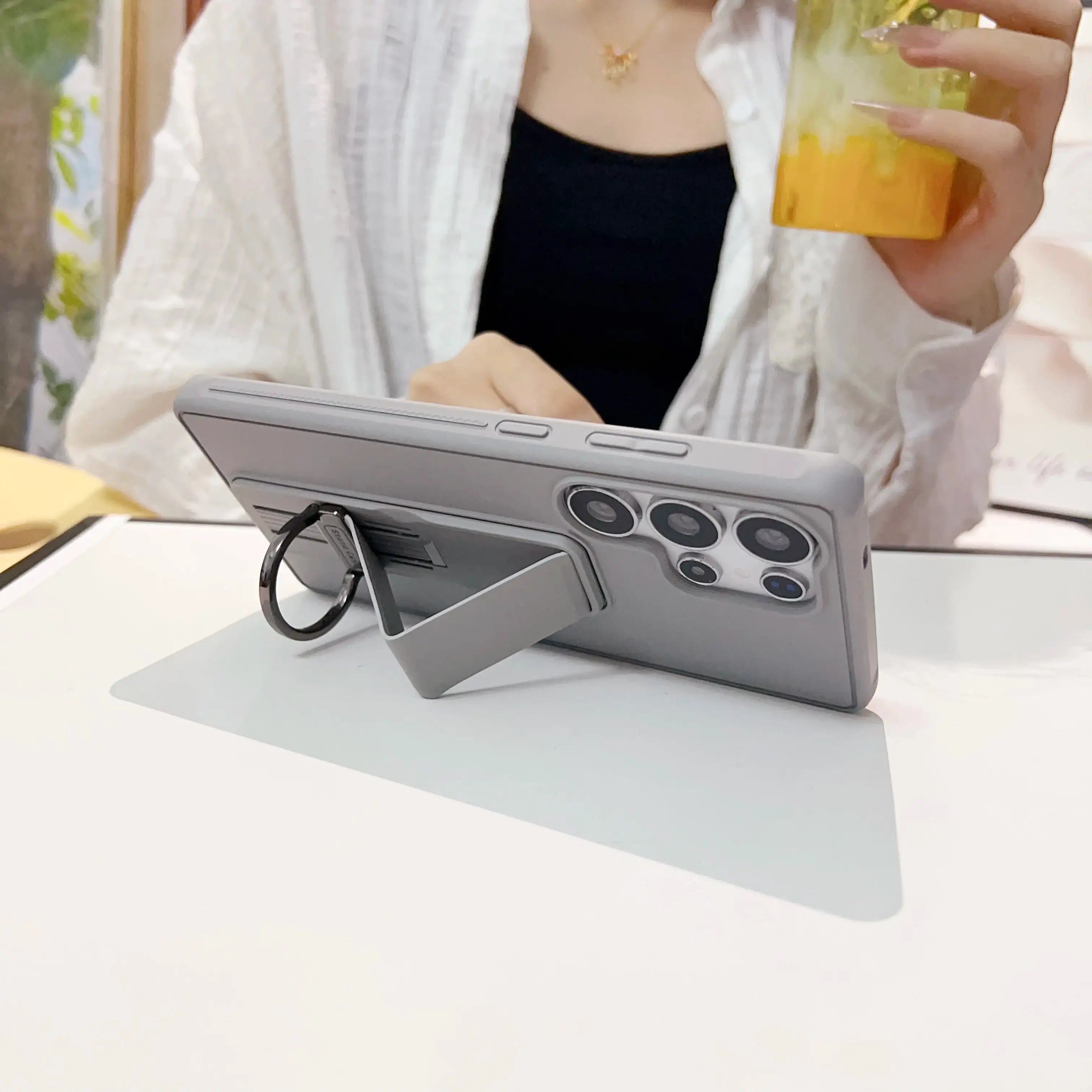 Samsung Galaxy S23, S24 or S25 Ultra Magnetic TPU+PC Protective Case with Expandable Stand