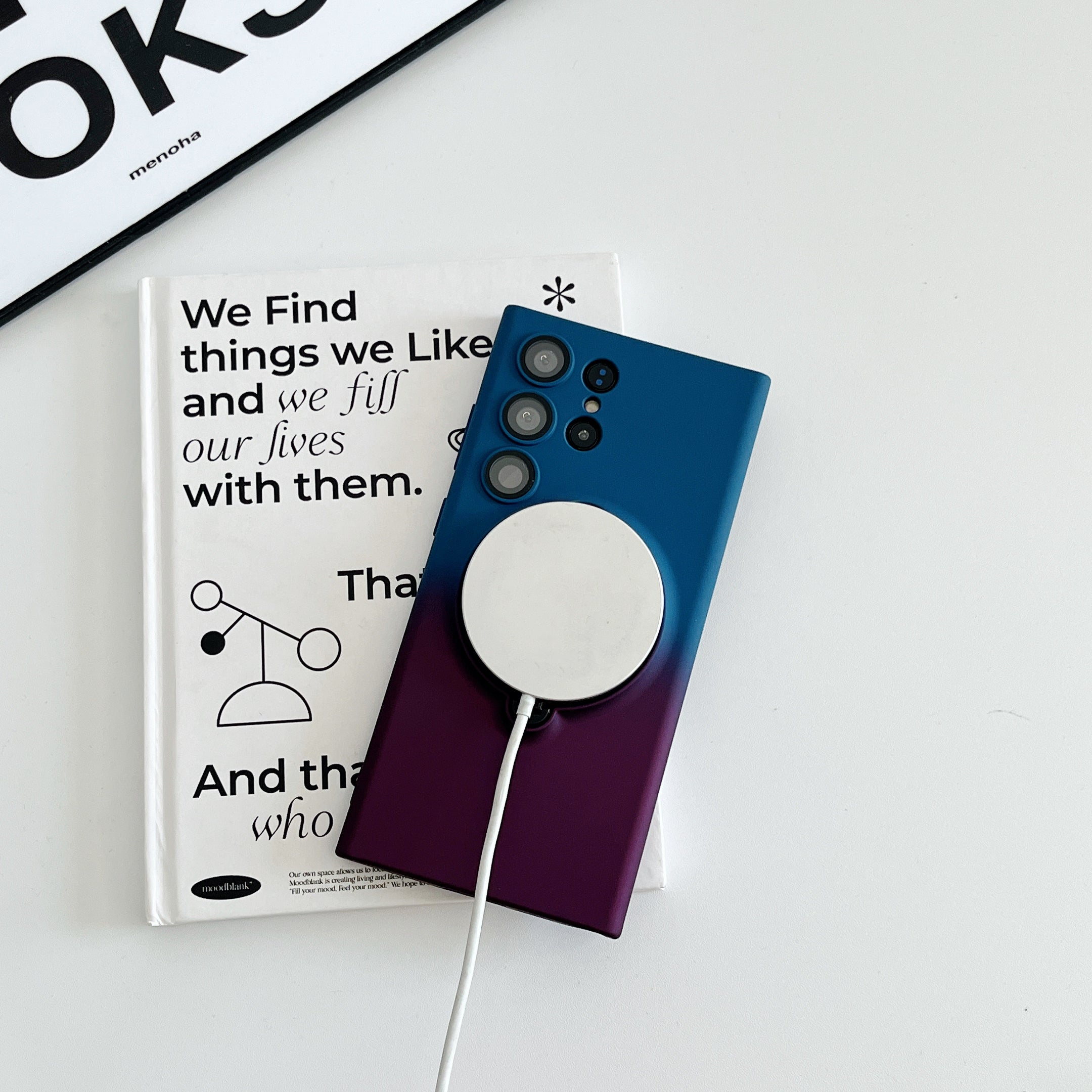 Magnetic TPU+PC Protective Case with 360° Rotating Stand (Samsung Galaxy S23 Ultra）