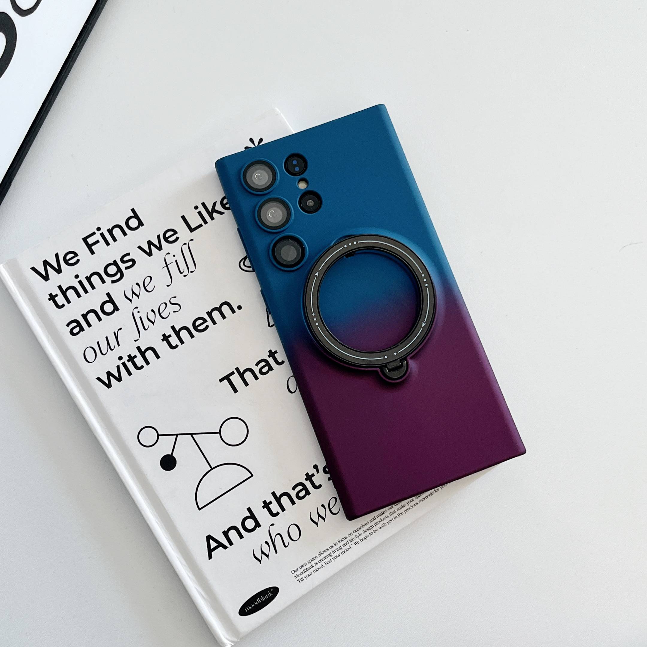 Magnetic TPU+PC Protective Case with 360° Rotating Stand (Samsung Galaxy S23 Ultra）